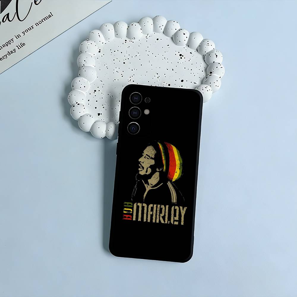 Lion-B-Bob- M-Marley Soft Silicone Case for Samsung S25, S24, S21, S22, S23, S30, Ultra, S20, Plus, FE, Lite-Black
