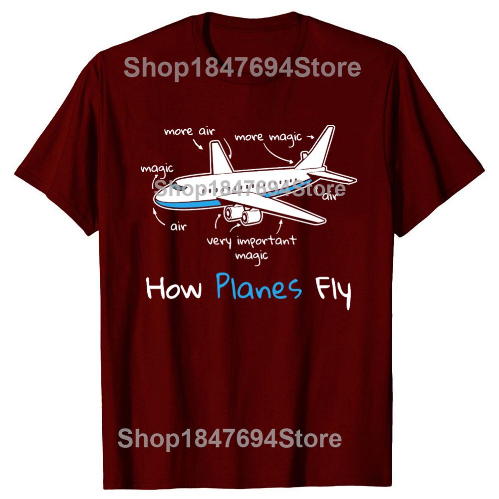 How Planes Fly Mens TShirt Funny Aerospace Engineer Tshirt For Man ONeck Fashion Cotton High Quality Tee