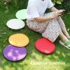 Thickened Round Sponge Cushion Chair Tie-up Seat Pad, Simple Fabric Dining Chair Cushion Round Seat Pad Seat Cushion