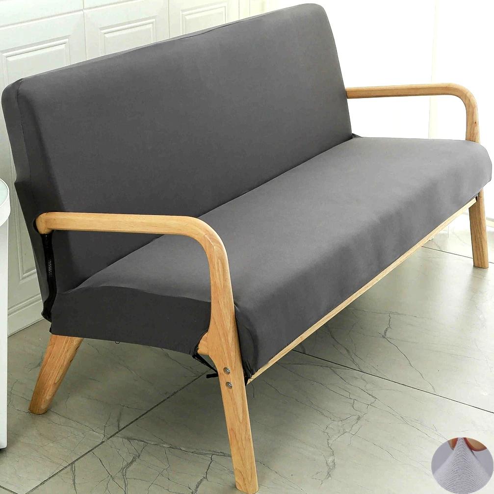 Printing Armless Futon Covers Stretch Futon Couch Cover Folding Sofa Bed Slipcover Furniture Protector with Elastic Bottom