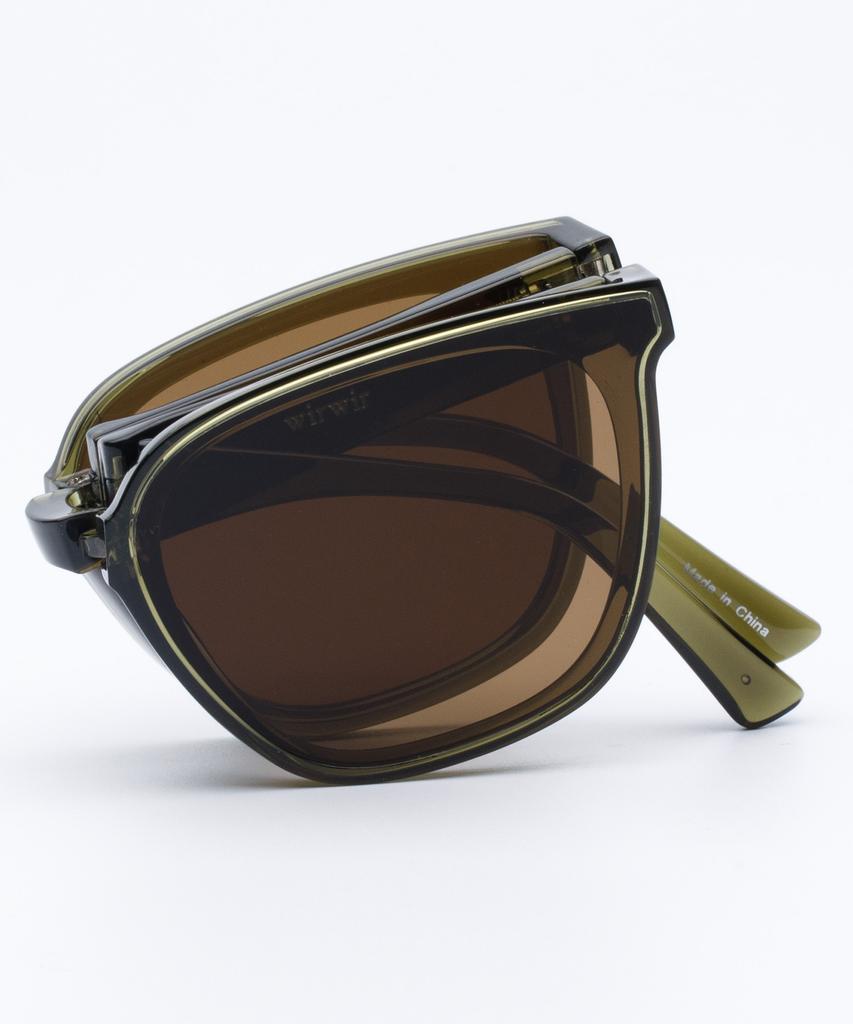 Likkeullou Rc Wirwir Folder Sunglasses Khaki