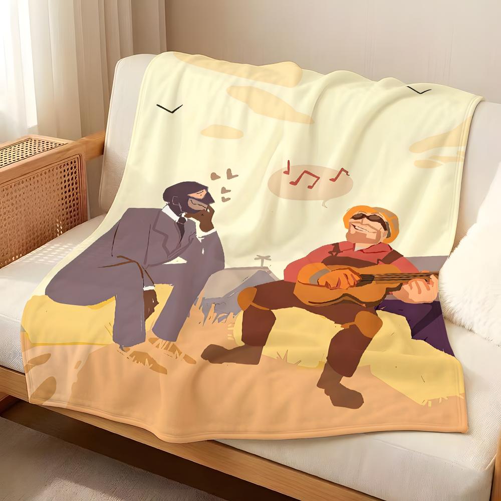 Game T-Team F-Fortress Throw Flannel Blanket, Soft Warm, Durable & Washable cute Cool