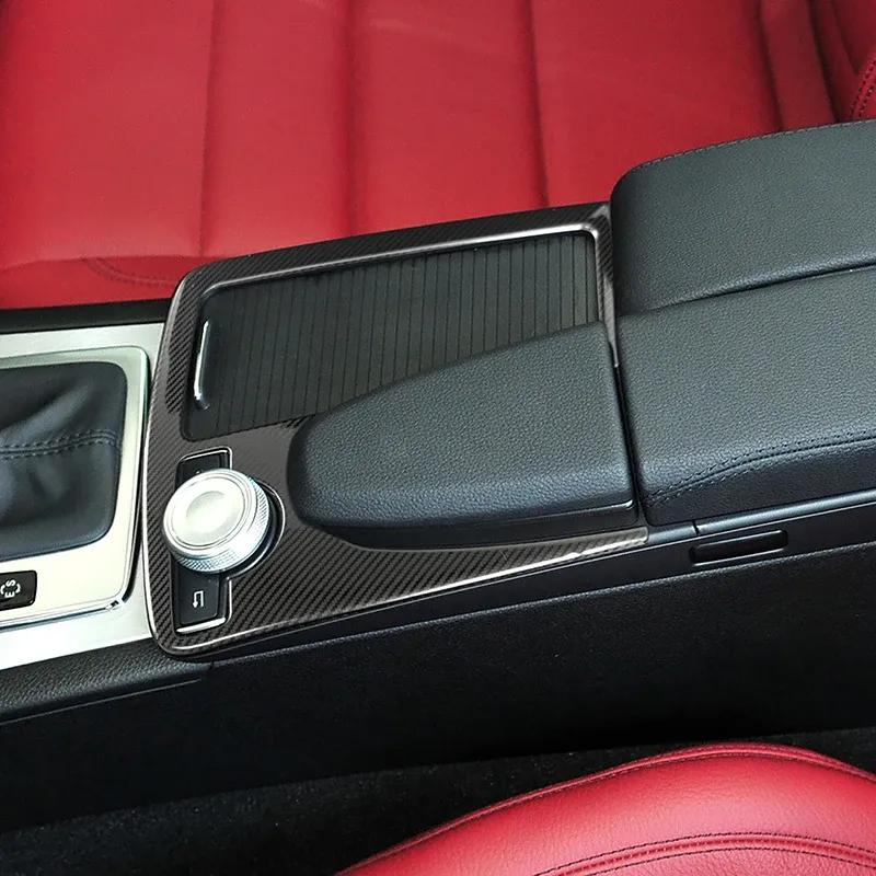 Stainless Steel Center Console Water Cup Holder Frame Decoration Cover Trim For Mercedes Benz E Class Coupe W207 C207 2009-2013
