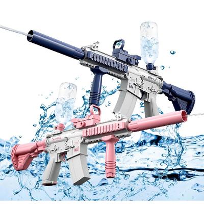 Elektrische Wasserpistole M416 – Leistungsstarker Wassersauger mit externem Wasserflaschenanschluss – Automatisches Spielzeug mit großer Reichweite bis zu 20 Fuß