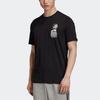 Adidas Logo Print Round Neck Short Sleeve Training T-Shirt Men Tops Black GD5920