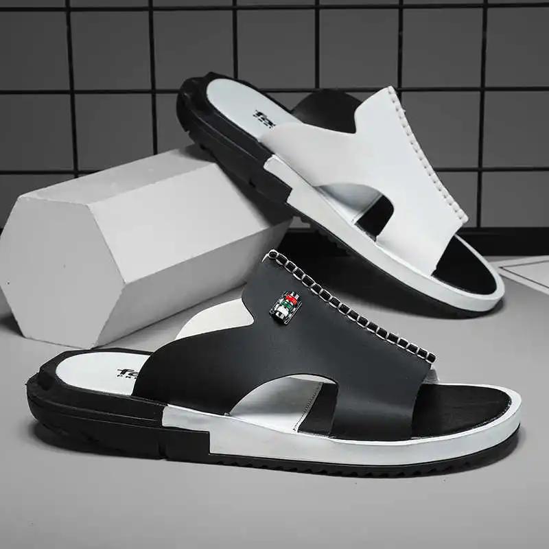 Fashion Open Back With Strap Flip Flops Man Sea Slippers Sapatos For Men Shoes Shower Sandals Sneakers Sports Tensi Outing Cheapest