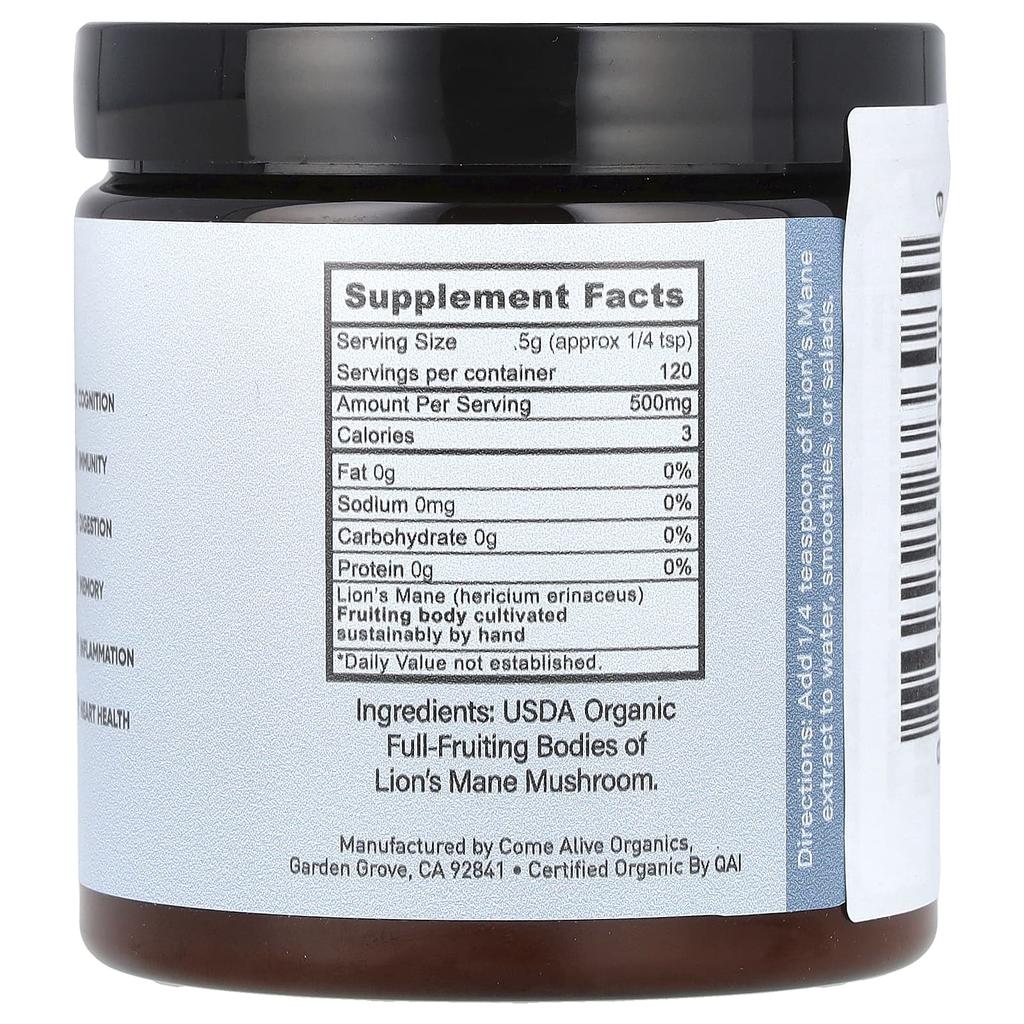 Superfood, Deer Antler Mushroom Powder, 60G(2.12Oz)