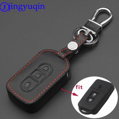 Jingyuqin Coque de Fob 3 Boutons Clé de Voiture Super Étui en Cuir Housse pour Nissan Tiida Note Navara Qashqai Micra Juke X-Trail Pathfinder