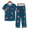 Summer Women's  Cotton Pajamas Women's Thin Short Sleeve Set Plus Size Women's Loungewear Can Be Breathable and Antibacterial Sleepwear