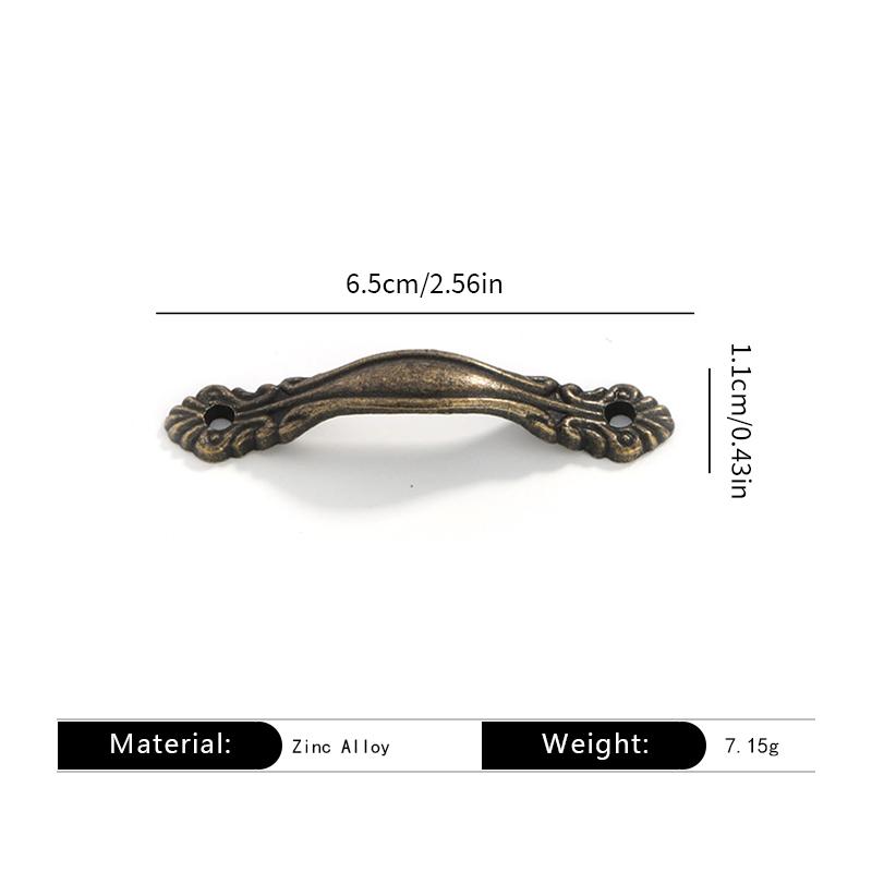 Zinc Alloy Mini Drawer Handles - Antique Jewelry Box Pulls, Decorative Cabinet Hardware for Gift Packaging & DIY Craft