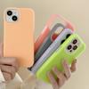Fashion Jelly Phone Case For Iphone 14 13 12 Pro Max 3d Side Keys Higher Camera Convex Fluorescent Color Shockproof Cover