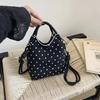 Drawstring Closure Polka Dot Shoulder Bag Nylon Female Tote Bag Crossbody Bucket Bag  Outdoor