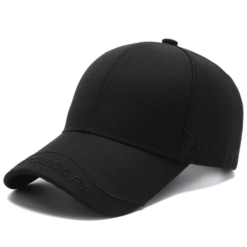 New Black Baseball Caps For Men Women Sunhat Solid Letter Sunscreen Cap Outdoor Fishing Running Hip Hop Baseball Hats Casquette