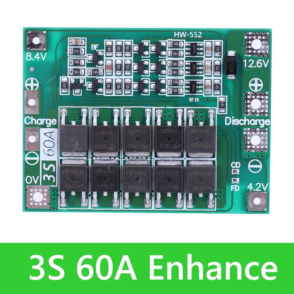 3S/4S 20A 40A 60A Li-ion litiumbatterilader beskyttelseskort 18650 BMS boremotor 11,1V 12,6V/14,8V 16,8V Forbedring/balanse