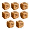 1/2/3/5/6/8Pcs Wooden Quilter Dice with 6 Engraved Quilting Tasks Solid Wood Quilting Embroidery Knitting Projects Baking Drinking Decision Dice Tools