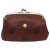 [Kanmi] Candy Roof Wallet WL17-72, Polka Dot, Women's Leather, Dark Brown