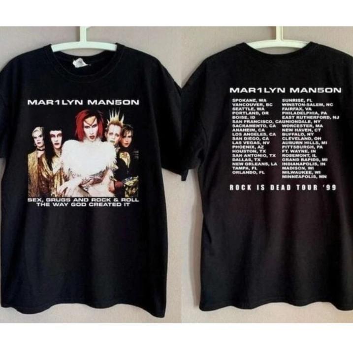 Футболка Marilyn Manson Rock Is Dead Tour 99, двусторонняя, унисекс XXXL