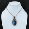 Owyhee Blue Opal Pendant Copper Wire Wrapped Pendant Handmade Unique Jewelry Original Gemstone Pendant Gift For Her Copper Wire Wrap Jewelry
