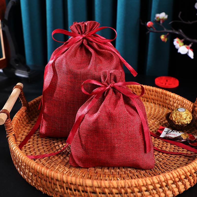 Personalized 2025 Chinese Fabric Wedding Favor Candy Bags