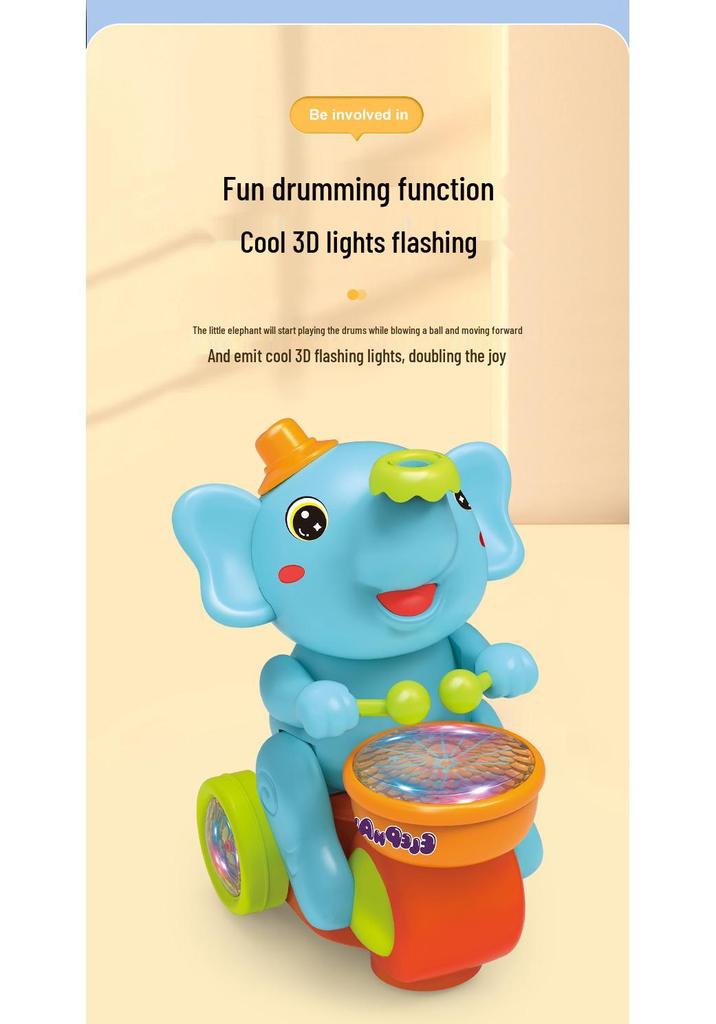 Smart Baby Elephant Toy with Lights, Sounds, and Floating Balls for Early Education (0-3 Years)