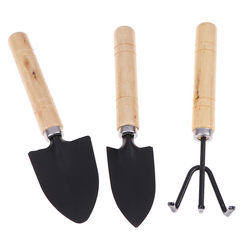 3Pcs/set Mini Wooden Handle Shovel Rake Spade Gardening Garden Plant Tools Set 3Pcs/set Mini Wooden Handle Shovel Rake Spade Gardening Garden Plant Tools Set