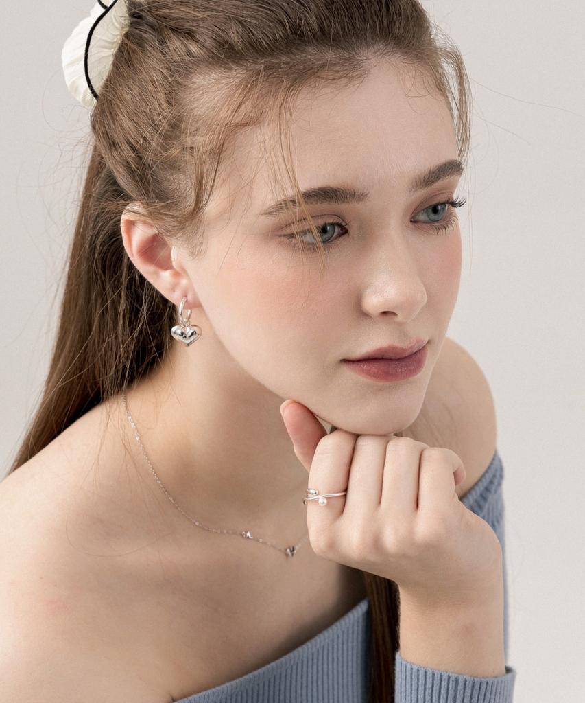Lilykori 925 Silver Flow Pearl Ring
