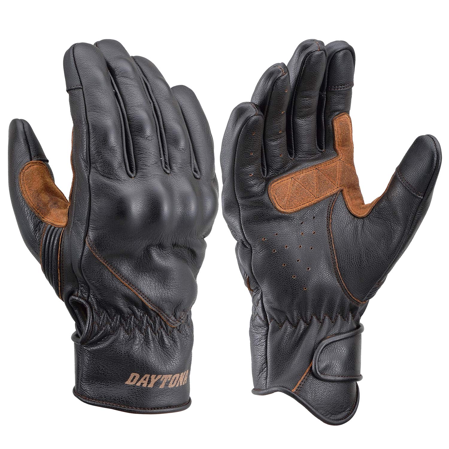 

Daytona Motorcycle Leather Smartphone Soft Vintage Line Size 19570 Gloves, (Goat Leather), Spring, Summer, Autumn, Winter, Compatible, Protector,
