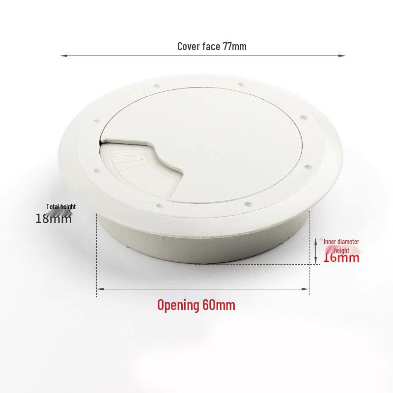 Round Desktop Cable Organizer & Decoration Ring – Cable Hole Cover & Wiring Outlet Seal
