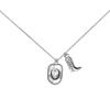 Cowboyhatt Stövlar Westernsmycken Silverlegering Hänge Halsband Dam Retro Punk Halskedja Festpresent Tillbehör