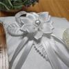 Handmade Bridal Ring Cushion Polyester Wedding Ring Holder Wedding Ring Pillow  Engagement Ceremony