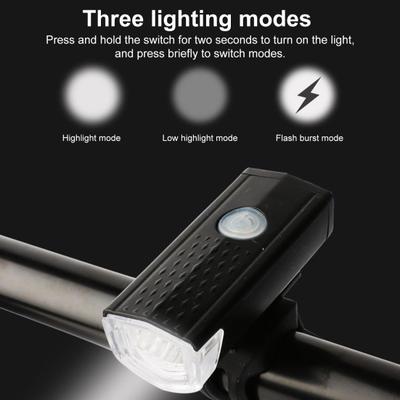 Set di 2 Luci per Bicicletta Anteriore e Posteriore Lampada per Bicicletta Ricaricabile USB con Controllo a Pulsante Singolo Multimodale Faro LED Luminoso Set Luce Posteriore