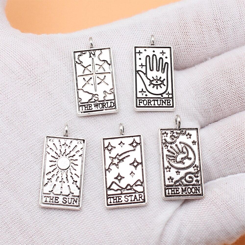 

5 шт./компл. подвески Таро для ювелирных изделий, кулон для мобильного телефона, новинка