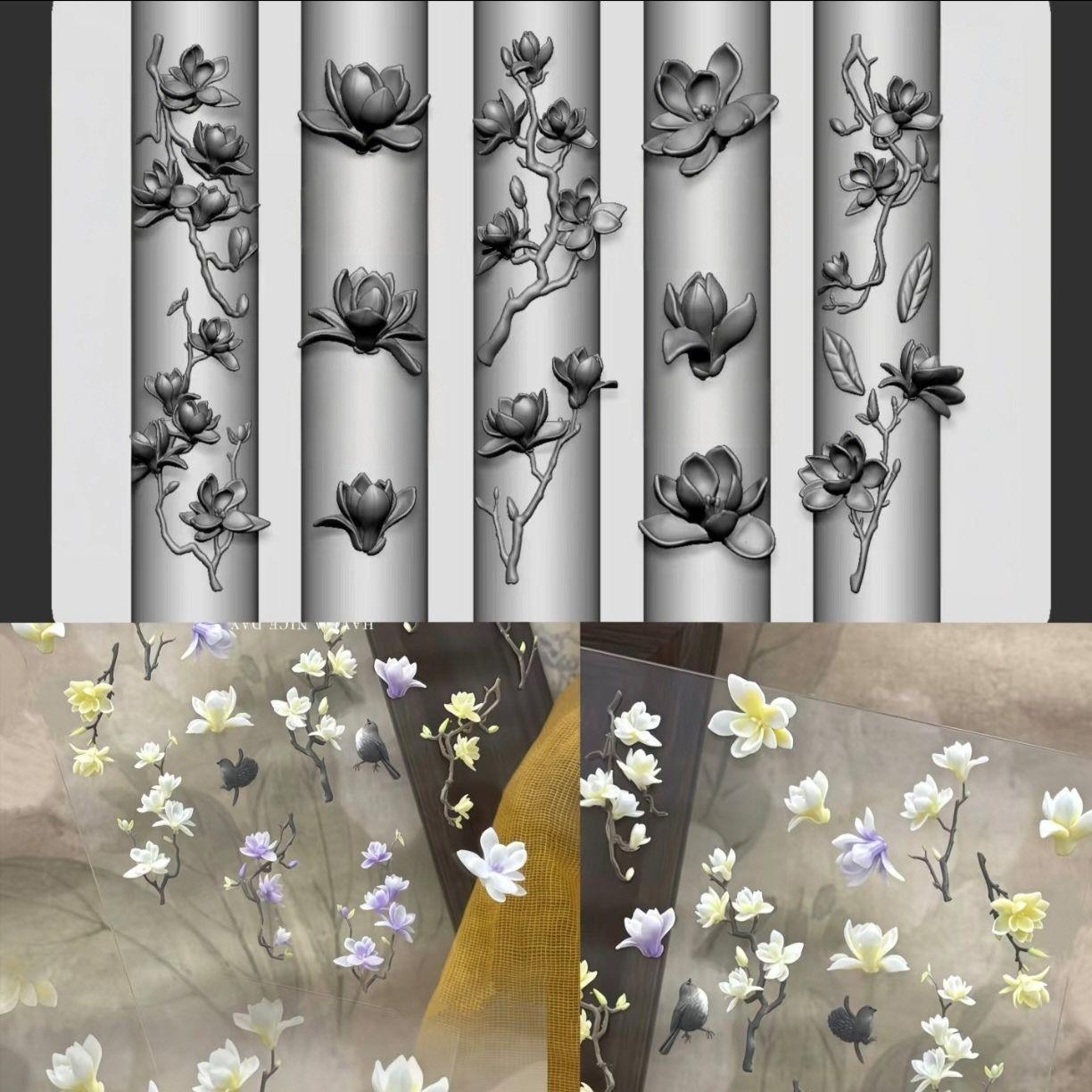 Ancient Style Floral Fairy Silicone Nail Art Mold