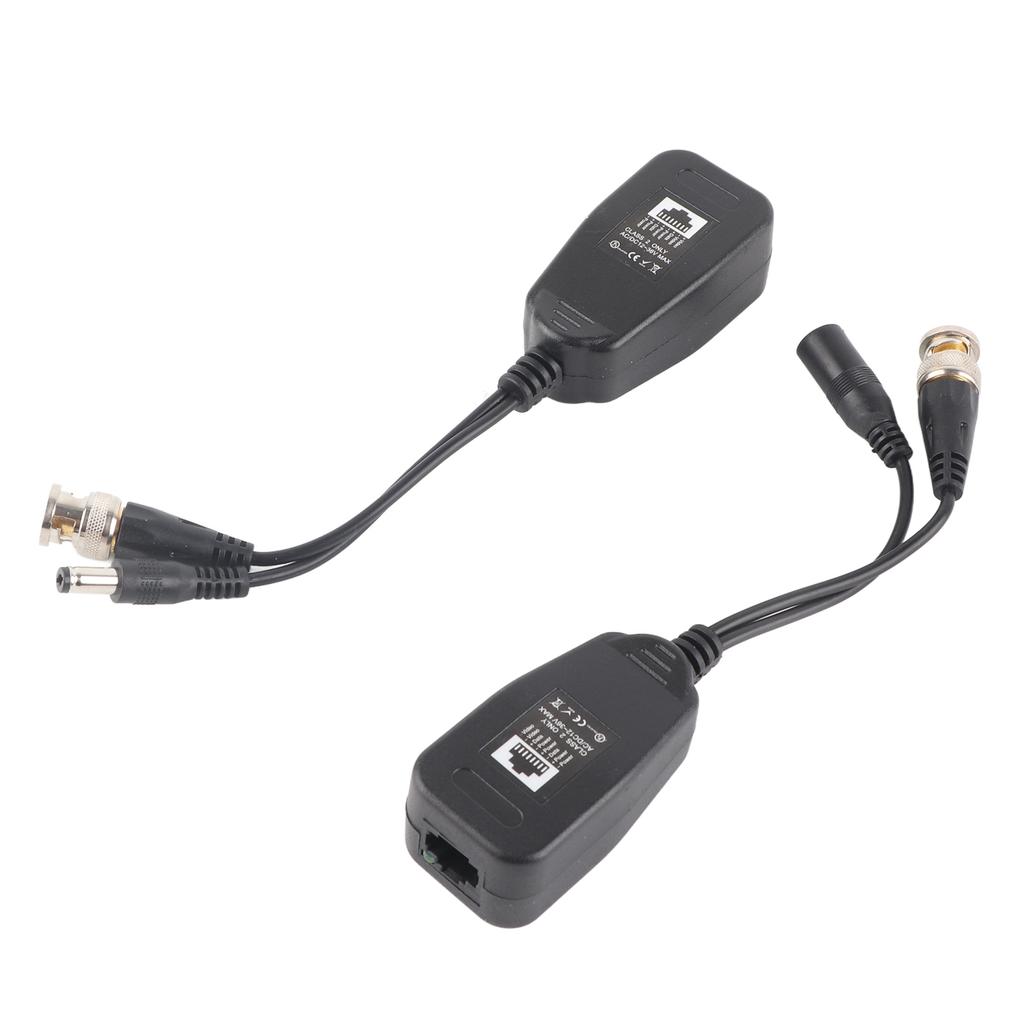 1 Pair Passive CCTV Coax BNC Video Power Balun Transceiver To RJ45 Connector