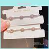 Elegant Simple Zircon Elliptical Copper Bracelet For Womens Fashion Accessory
