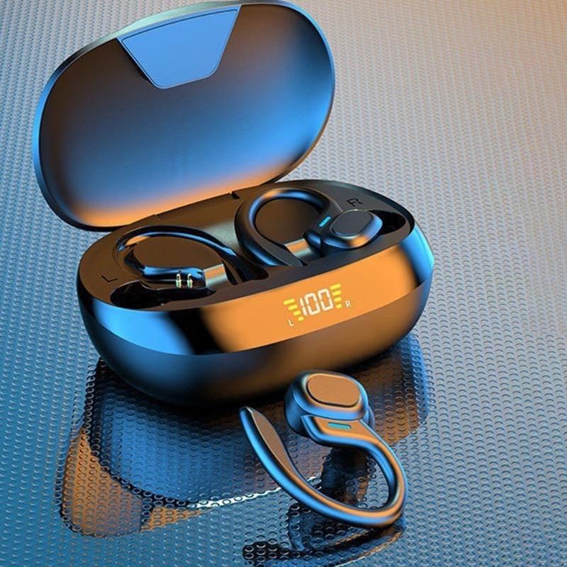 Wireless Earbuds, Sports Bluetooths Headphones, 40Hrs Playtimes Ear Buds with LED Power Display, Noise Cceling Headsets, Earphones for Workout/Running