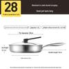 28cm 304 Stainless Steel Non-Stick Frying Pan with Lid