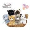 BESTEVER Fluffy Furries Plush Keychain Bag Charm - Gray Tabby Cat