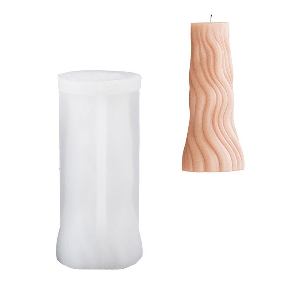 Flexible Silicone Mold Cylinder Shaped Wax Candle Molds Scented Aromatherapy Making Mould Handmade Ornament Mould