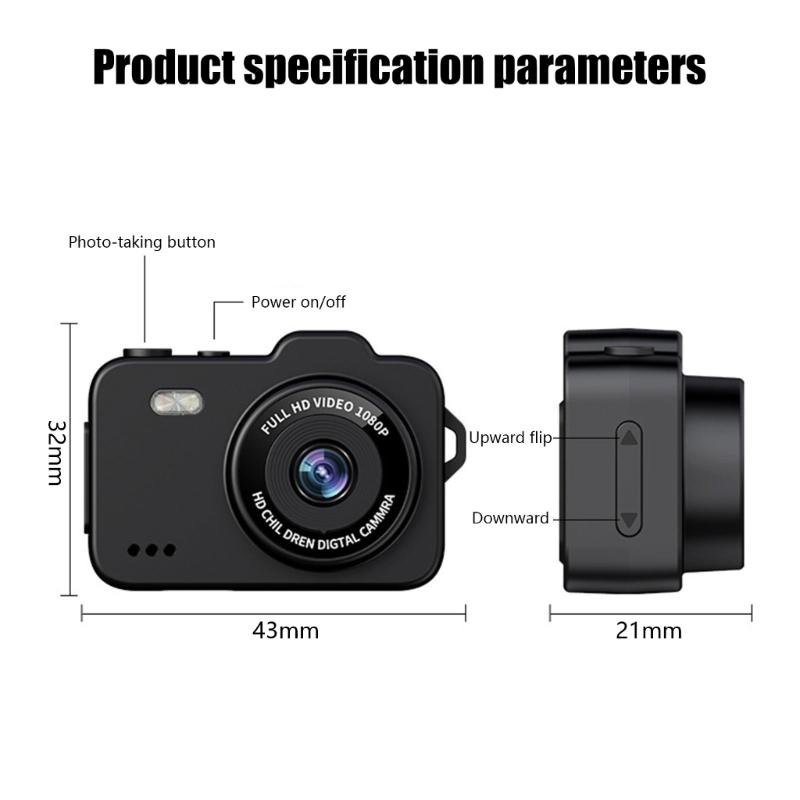 Portable Mini Digital Camera Lightweight Video Recorder 1080P Resolution Wearable Camera for Student Traveler