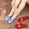WTEMPO PVC Summer Flat Heel Breathable Cool Thick Slippers Women Large Size Casual Non Slip Wear-resistant Slippers