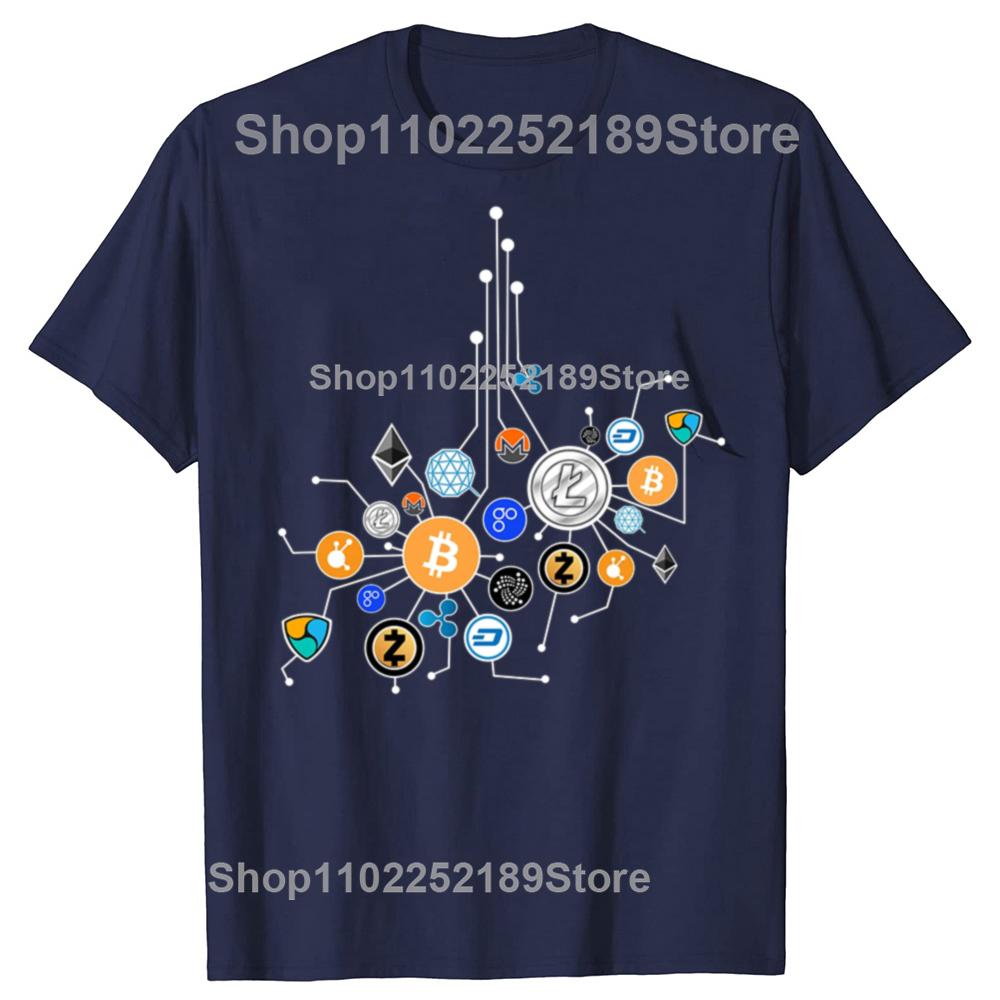 Funny Cryptocurrency Network Crypto Bitcoin T-shirts Men Women's Fashion Casual Tshirt 100% Cotton Loose Oversized T Shirt
