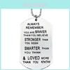 Premium Quality Friendship Necklace Stainless Steel Lettering Always Remember