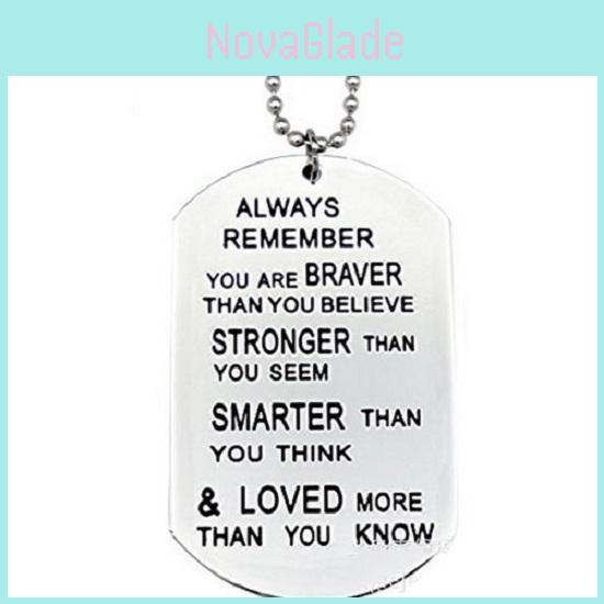 Premium Quality Friendship Necklace Stainless Steel Lettering Always Remember