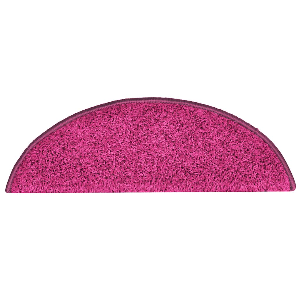Step Mats 15 pcs. 56 x 17 x 3 cm Pink Semi Round