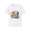 Floral Chicken T-Shirt, Farmhouse Style Tee, Gift for Animal Lovers, Cute Hen