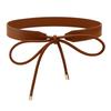 Fashion Round Leather Rope Thin Belt Waist Chain Women Decorative Knotted Waist Rope Decorative Skirt Coat Sweater Strap