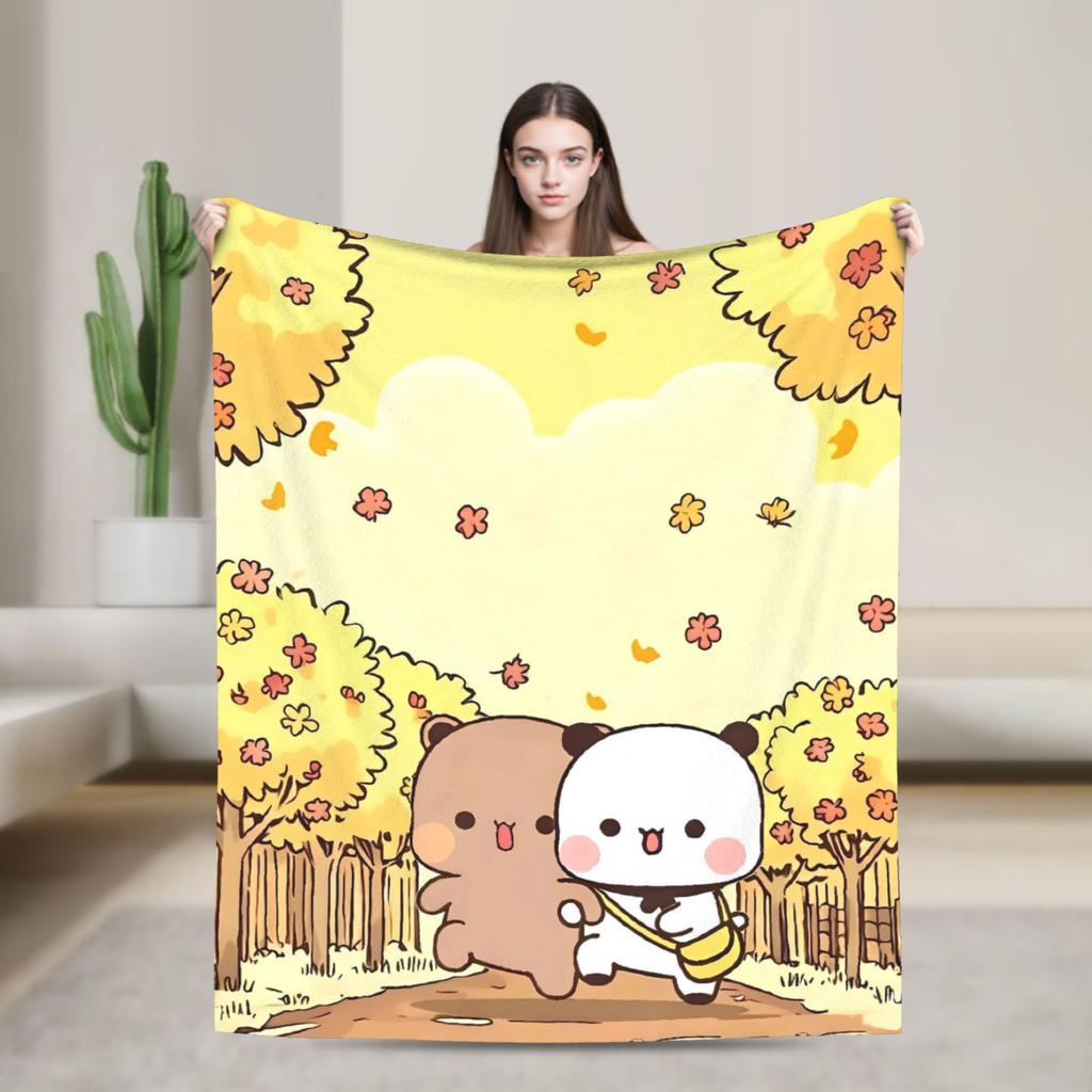 Cute Dudu Christmas Blanket Quality Warm Soft Throw Blanket Winter Camping Outdoor Fluffy Bedspread