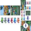 Bh043 Metal Wall Hanging Decorative Art For Home Blue And Red American Style Wall Decor