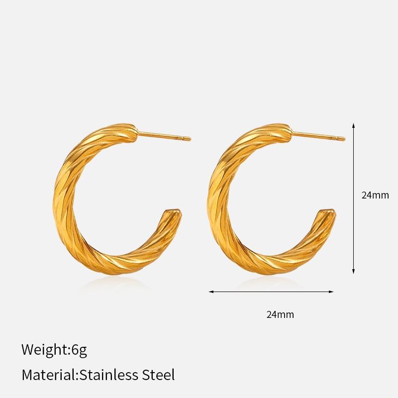 Minimalist Gold 316L Stainless Steel Earrings For Women Luxury Premium Tarnish Free Titanium Steel Stud Earrings Minimalist Ear Jewelry